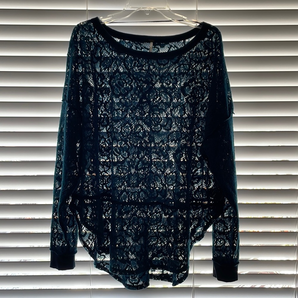 Free People long sleeve flower top